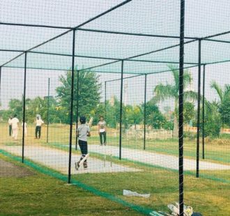 Residential terrace cricket practice net