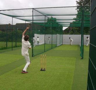 Rooftop cricket training net installation